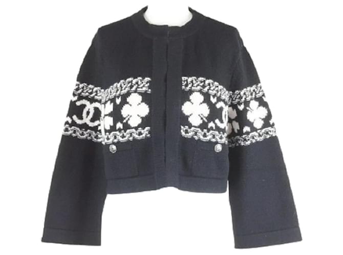 CHANEL カシミア✖︎アルパカ　ダッフルニットジャケット Used] CHANEL Cashmere Blend Knit Jacket Ski Knit 20P P63147K48819