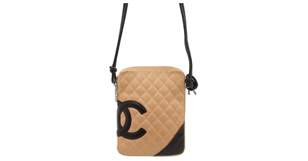 Used] CHANEL Cambon Line Pochette Shoulder Bag Pink Pony-style