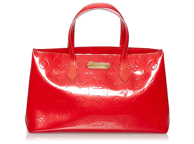 Louis Vuitton Red Vernis Wilshire PM Cuir Cuir vernis Rouge ref.490707