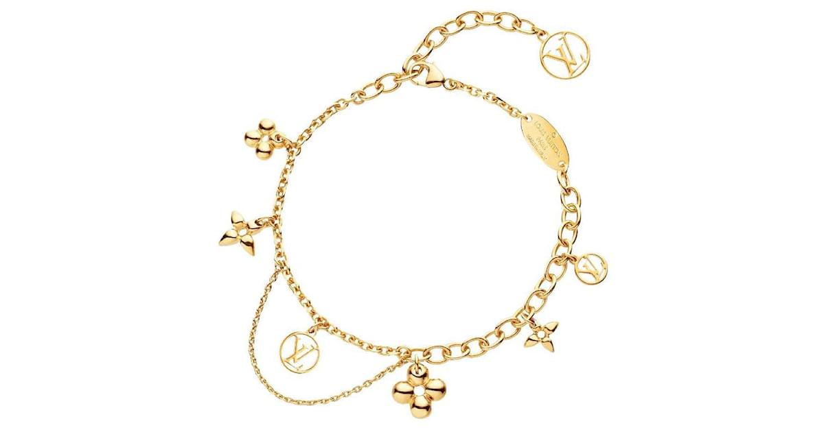 Louis Vuitton LV bracelet new Louisette Golden Metal ref.491145