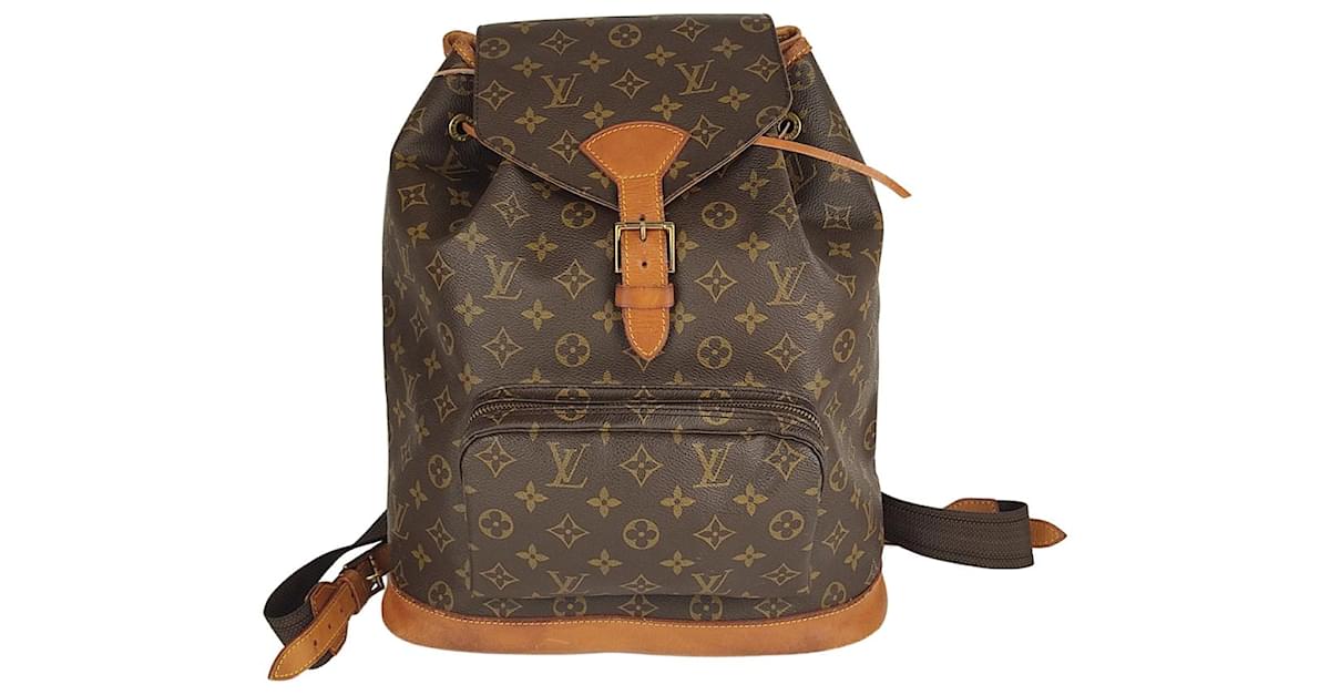 Louis Vuitton Montsouris backpack Brown Cloth ref.492235 - Joli Closet