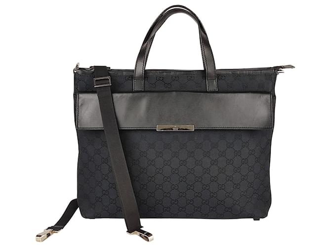 Gucci Monogram Laptop Bag Black Cloth Joli Closet