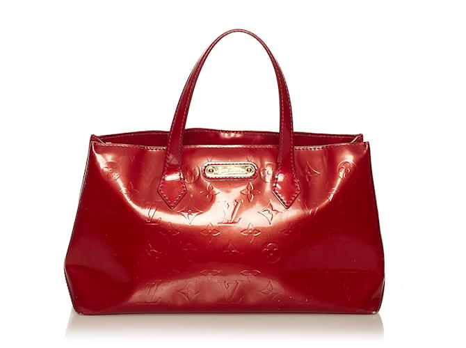 Louis Vuitton Red Vernis Wilshire PM Cuir Cuir vernis Rouge ref.493447