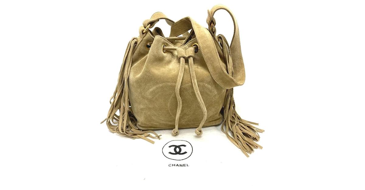 [Used] CHANEL CC Coco Mark Drawstring Purse with Mini Pouch