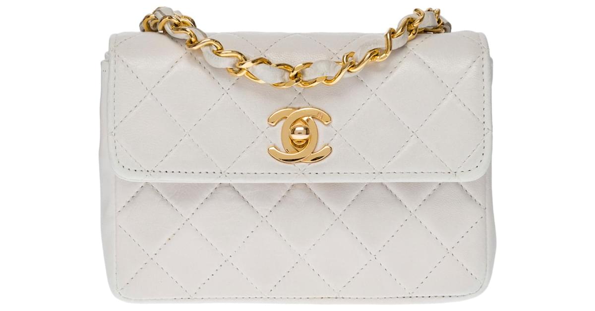 Timeless Chanel mini shoulder bag Beige Leather ref.316894 - Joli