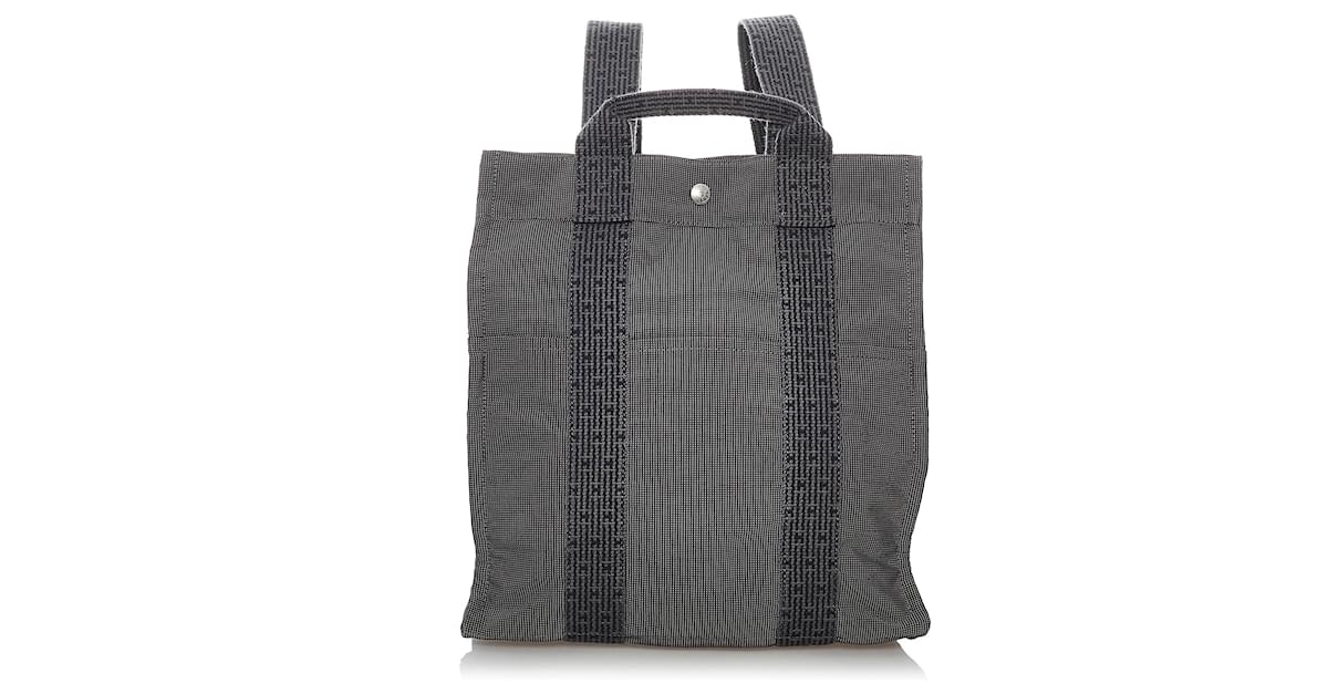 Hermès Hermes Gray Herline Canvas Backpack PM Grey Cloth Cloth ref.536296 -  Joli Closet