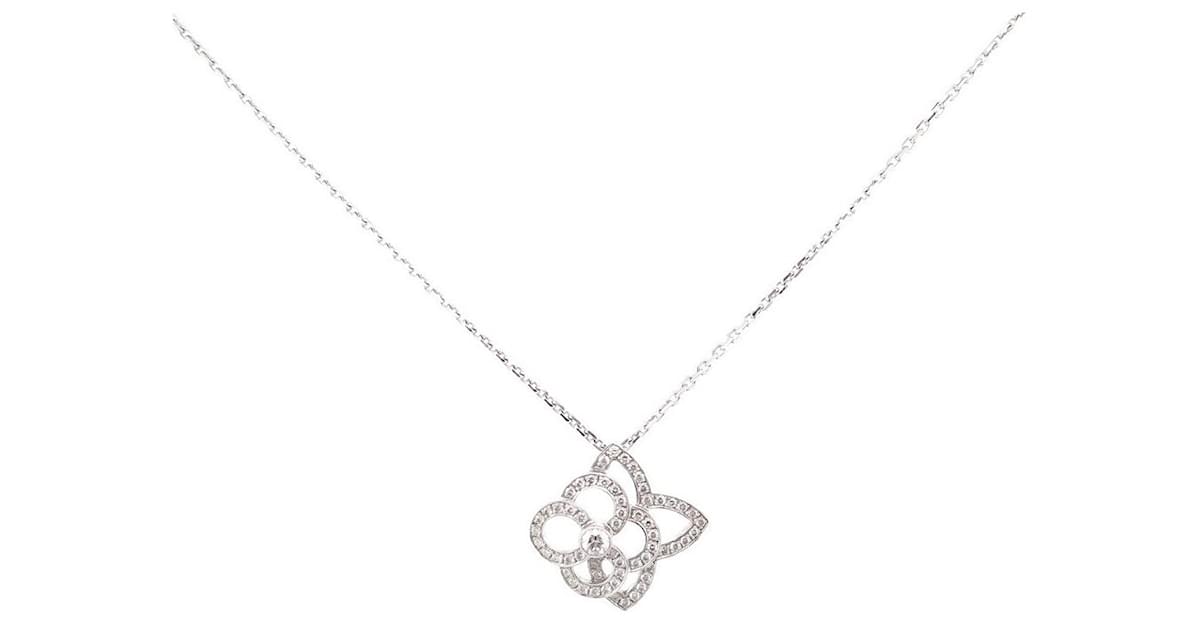 Louis Vuitton Collier de fleurs en or blanc et or