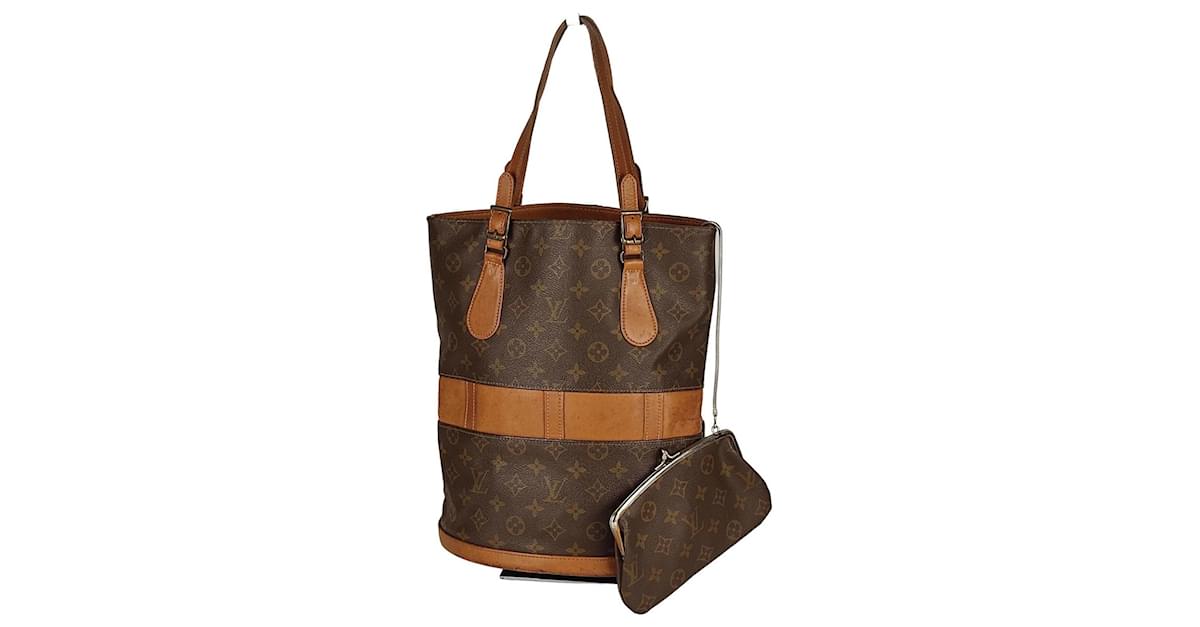 Louis Vuitton Bucket Handbag Brown Cloth ref.496948 - Joli Closet