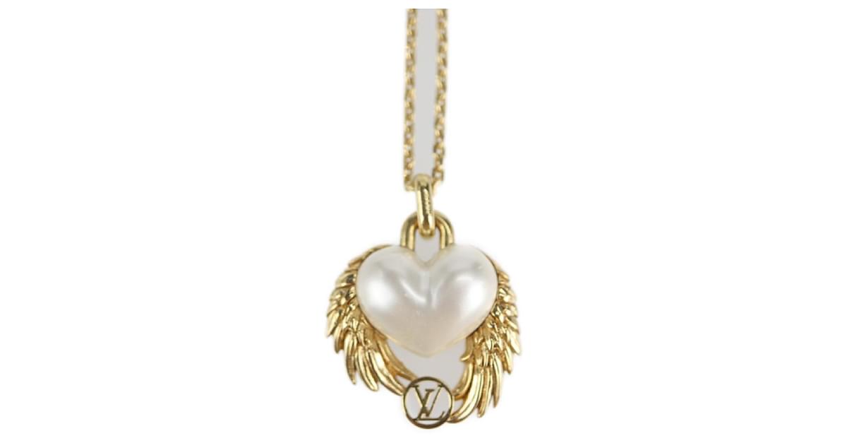 Louis Vuitton, Jewelry, Louis Vuitton Angel Love Bracelet With Winged  Faux Pearl Heart