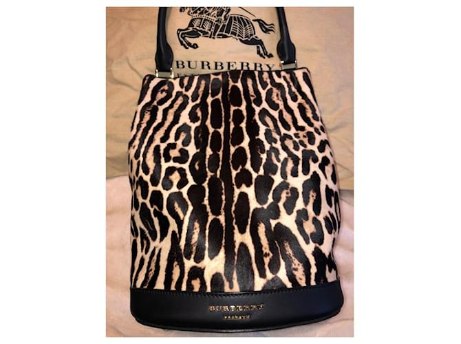 Burberry Prorsum Bucket bag Leopard print Pony-style calfskin ref