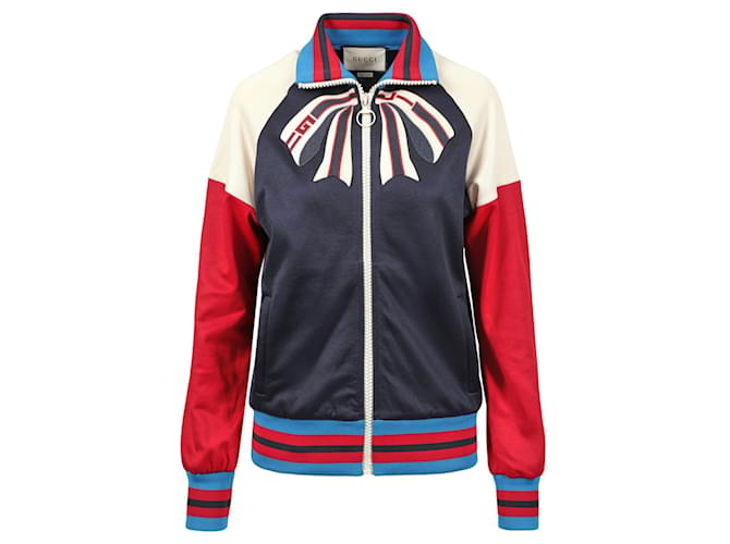 Gucci Veste de survêtement à nœud appliqué Multicolore ref.498797