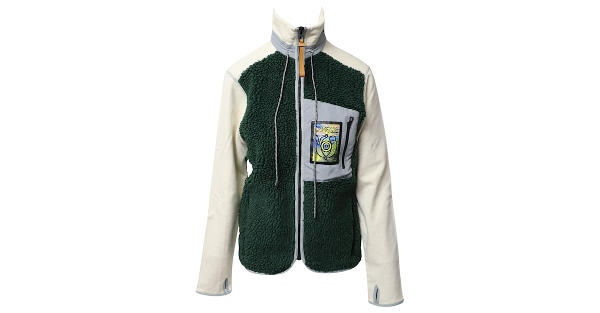 Eye/LOEWE/Nature Logo-Appliquéd High Neck Jacket in Multicolor