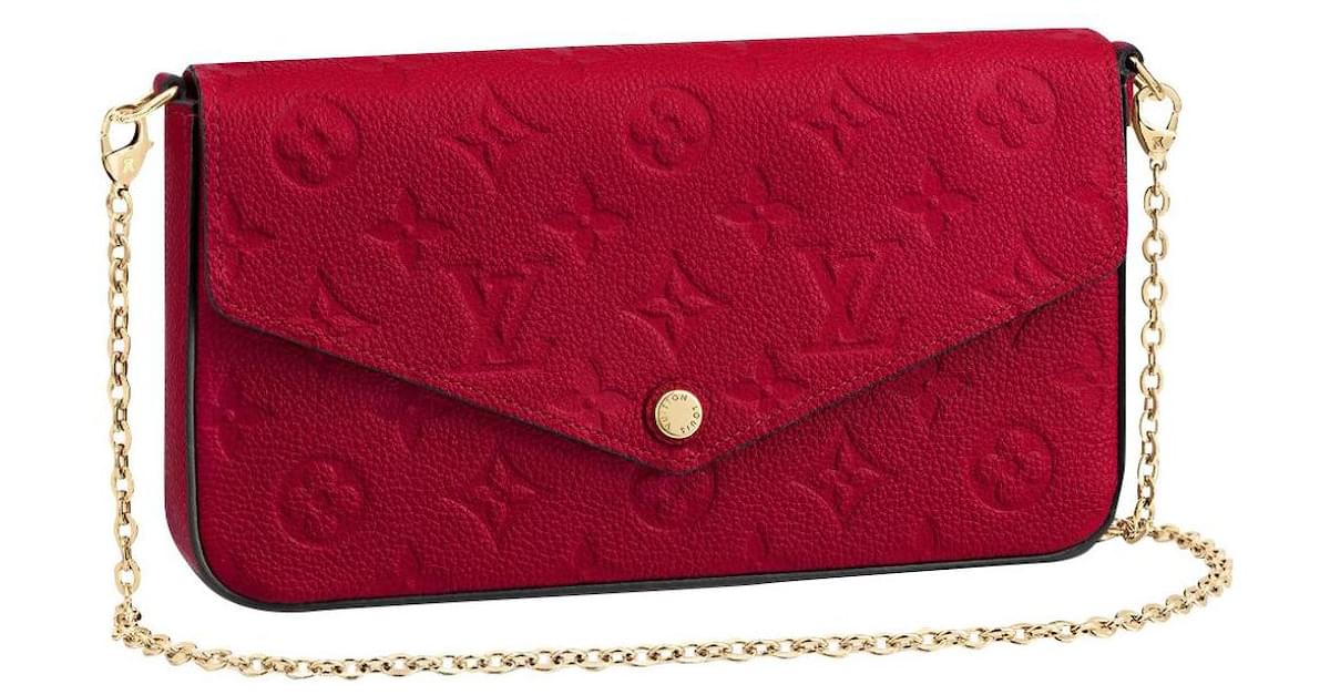 Louis Vuitton LV Felicie pochette pink empreinte Leather ref.500671 - Joli  Closet