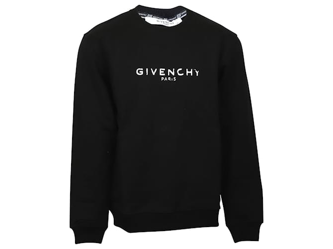 Givenchy Broken Logo Sweatshirt in Black Cotton Joli