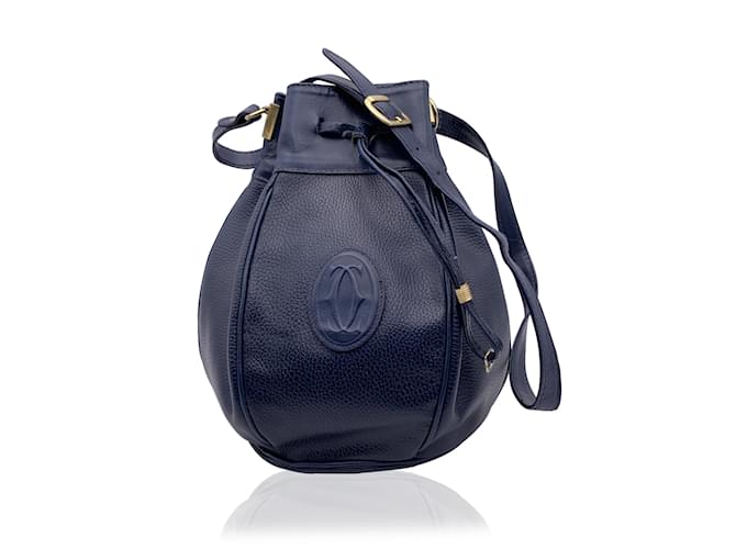 バッグ Cartier Must Line Drawstring Shoulder Cartier Drawstring Shoulder Bag Bordeaux Vintage Must Line Ladies