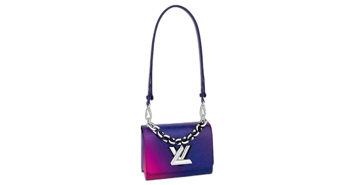 Twist leather handbag Louis Vuitton Blue in Leather - 36285794