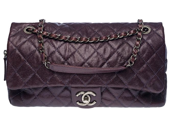 Sac à Main Pour Femme Janet Violet Avec Gland En Cuir - Neuf Avec étiquettes