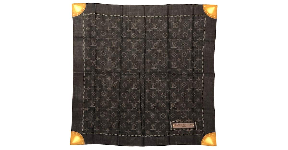 Louis Vuitton small scarf in cotton with brown monogram print ref.508485 -  Joli Closet