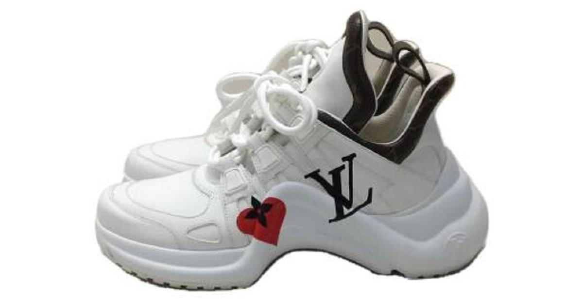 LOUIS VUITTON High Cut Sneakers 36 WHT 1AACST Arclight