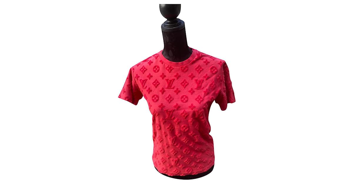 Louis Vuitton Monogram Tile T-Shirt Bright Red. Size Xxs