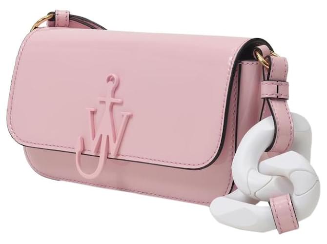 JW Anderson Chain Baguette Anchor Bag in Pink Leather
