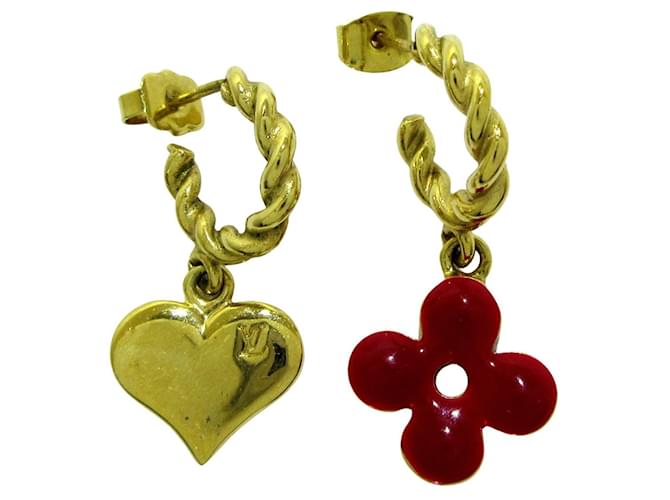 Boucle d'oreille Louis Vuitton Métal Doré ref.513107 - Joli Closet