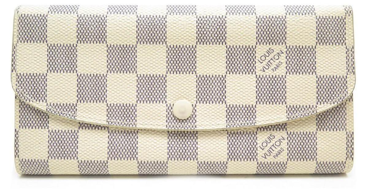 Louis Vuitton Wallet Emilie Damier Azur White/Blue in Canvas with