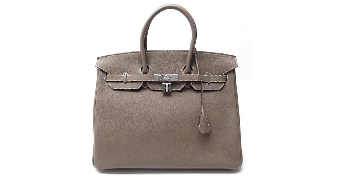 Hermès NEW HERMES BIRKIN HANDBAG 35 In Togo Togo leather 2015 + PURSE  INVOICE BOX Taupe ref.513820 - Joli Closet