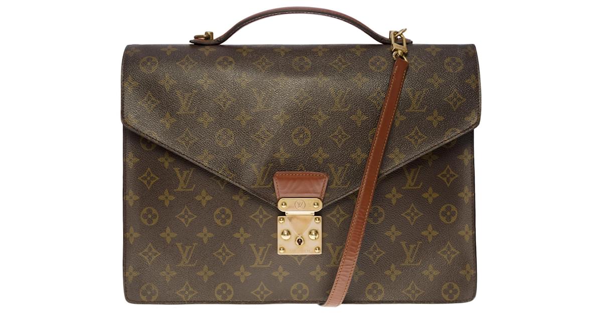 Louis Vuitton cravatta Marrone Seta ref.39726 - Joli Closet