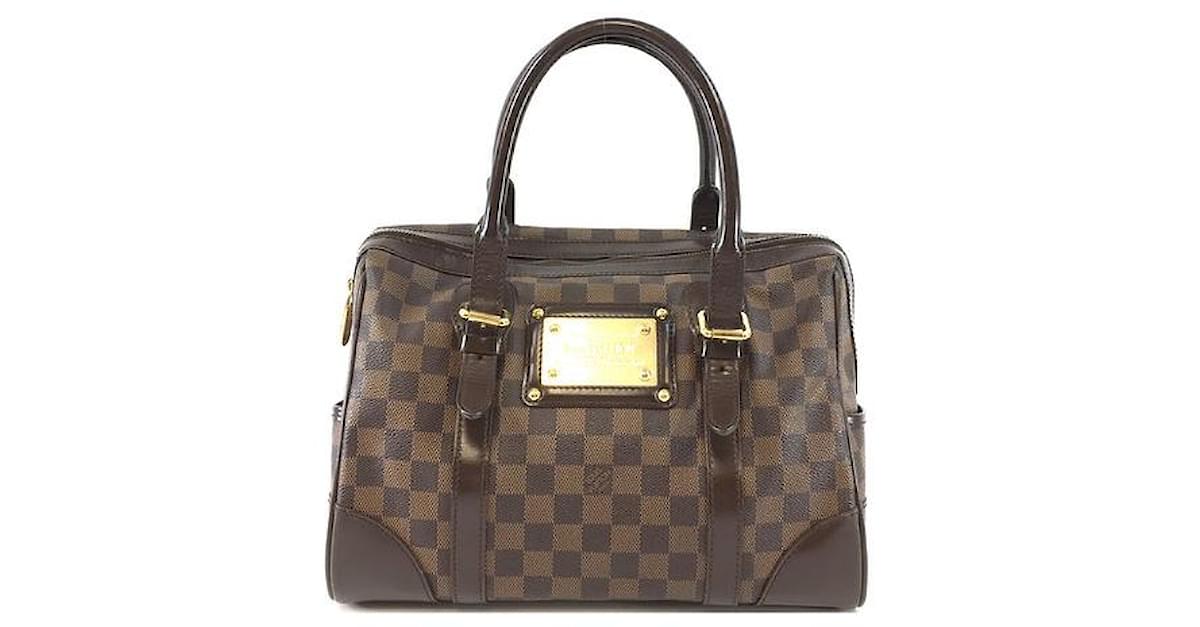 Louis Vuitton Berkeley Damier Ébène Canvas Brown Leather ref.478672 - Joli  Closet