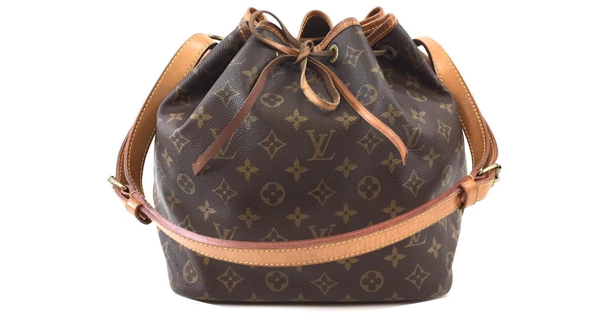 Louis Vuitton Petite Noe PM Monogram Canvas Brown Leather ref.507891 - Joli  Closet