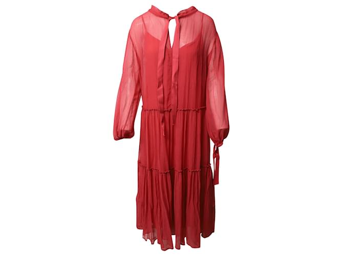see by chloe tiered midi dress Midi Dress See By Chloe Pink Dress Buy See By Chlo Pink Tiered Midi Dress  For