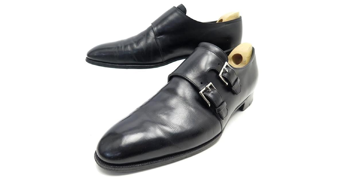 CHAUSSURES JOHN LOBB MOCASSINS BI BOUCLE NASEBY 10.5E 44.5