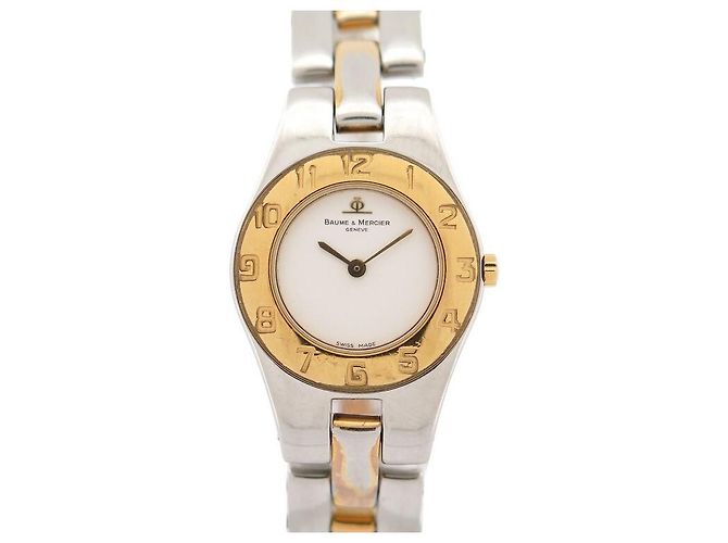 Montre Baume & Mercier Ultra Slim Référence 5126 - Or Et Acier, Mouvement Quartz ETA 255.441, Occasion