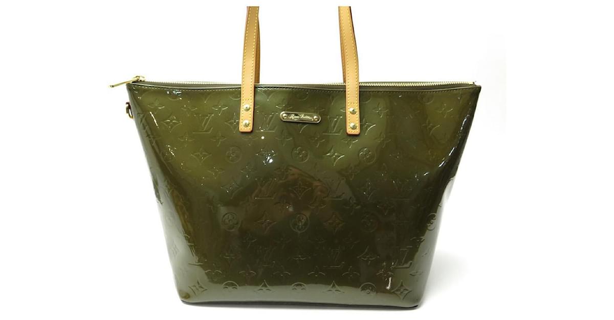 LOUIS VUITTON CABAS BELLEVUE GM GREEN PATENT MONOGRAM LEATHER BAG Patent  leather ref.517742 - Joli Closet