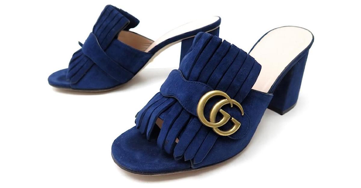 Gucci marmont suede online sandals