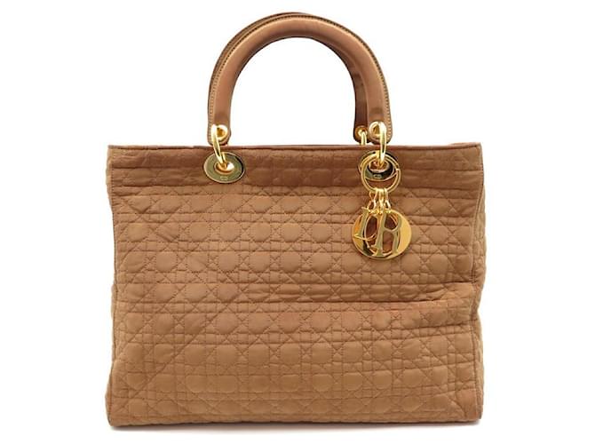 VINTAGE SAC A HANDBAG CHRISTIAN DIOR LADY LARGE CANVAS CANAGE