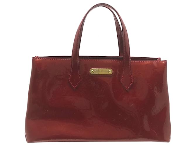 Louis Vuitton Red Vernis Wilshire PM Cuir Cuir vernis Rouge ref.517950