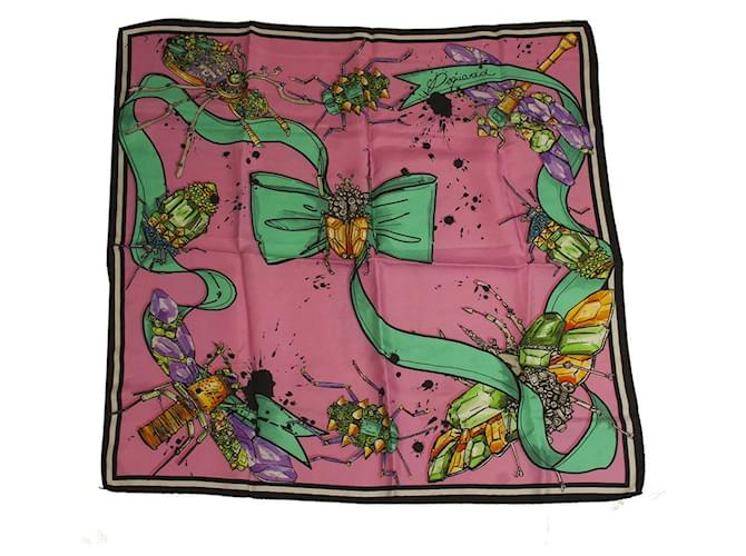 スカーフ DSQUARED2 Summer Lovers multicolor silk foulard Summer Lovers Foulard
