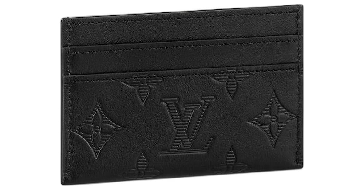 Louis Vuitton LV-Kartenetui aus exotischem Leder Schwarz