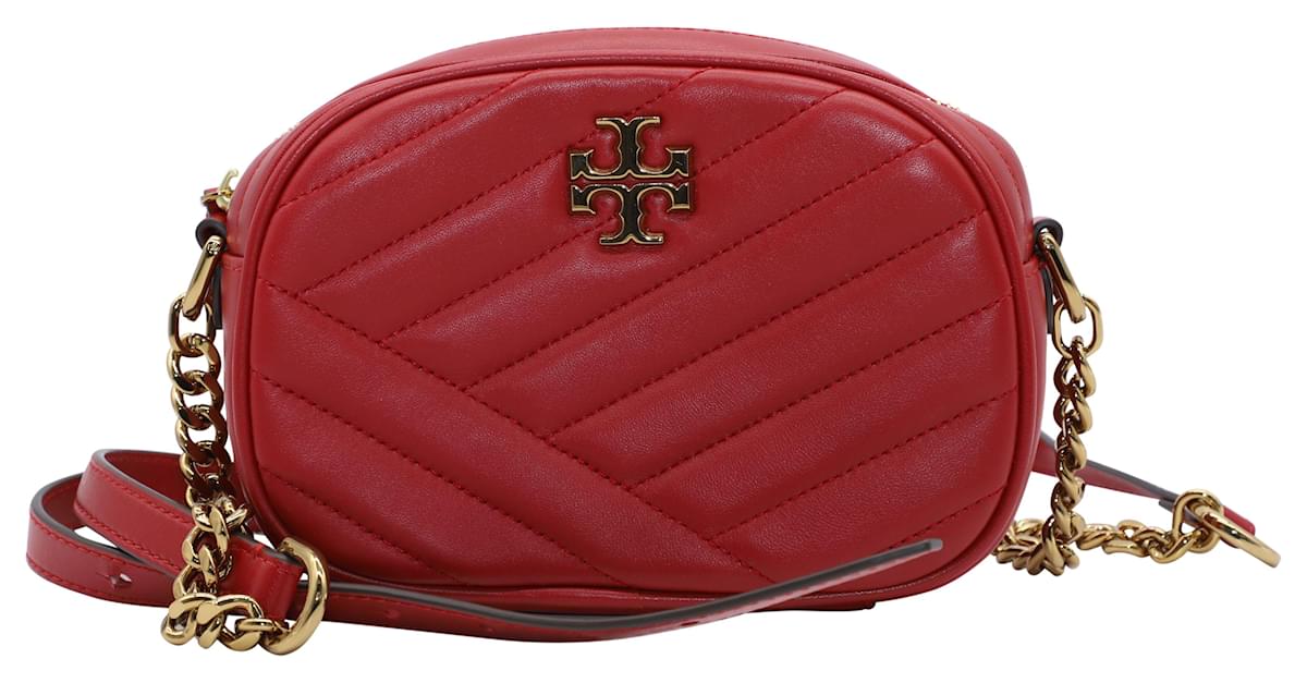 Tory Burch Kira Chevron Small Camera Bag in Red Leather ref.518630 - Joli  Closet