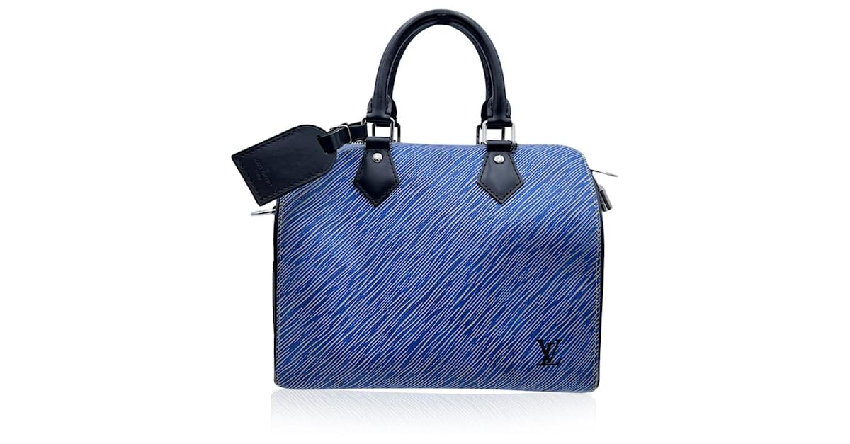 Louis Vuitton Blue Epi Denim Leather Speedy 25 Boston Bag Handbag  ref.519692 - Joli Closet