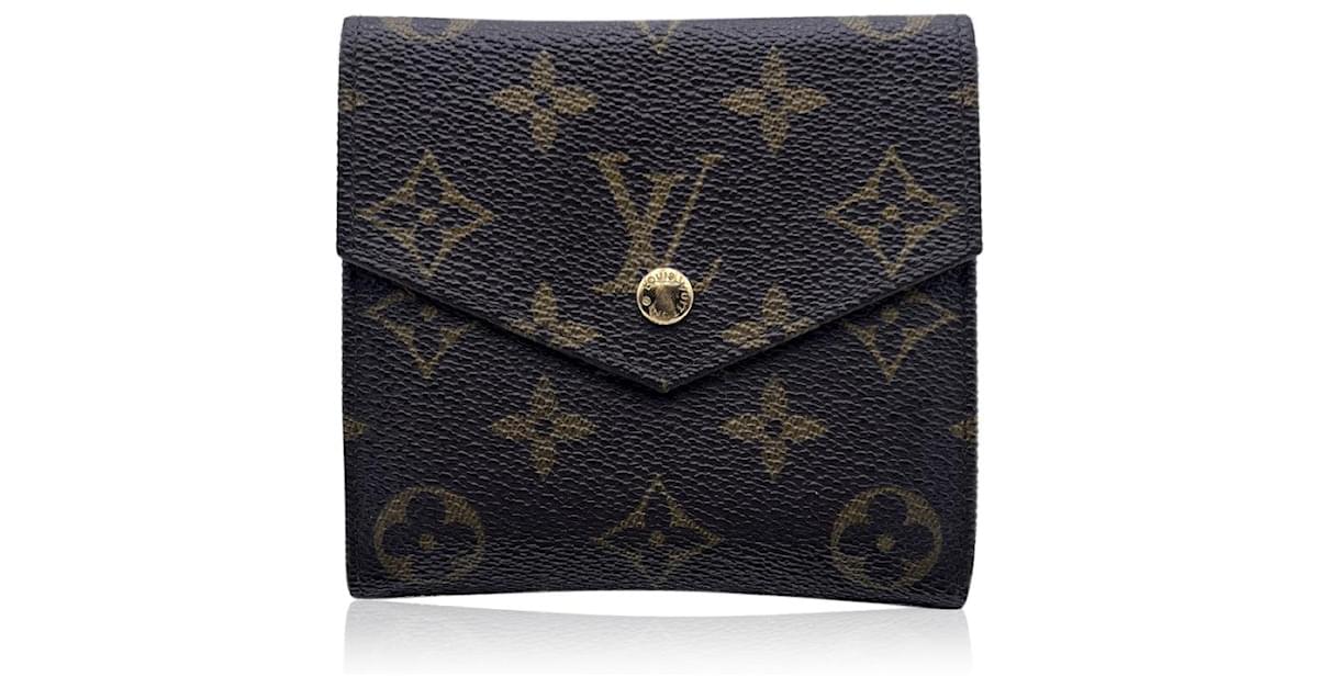 Louis Vuitton Vintage Square lined Flap Monogram Canvas Wallet