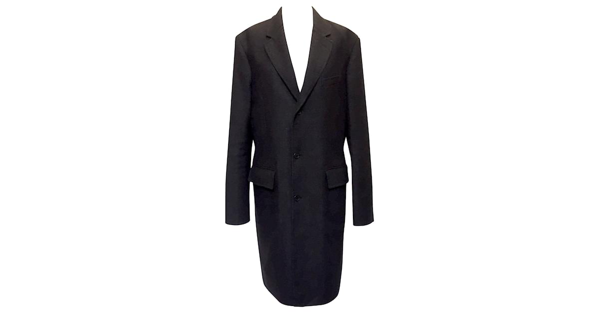 Louis Vuitton coat in dark brown cashmere and wool ref.522531 - Joli Closet