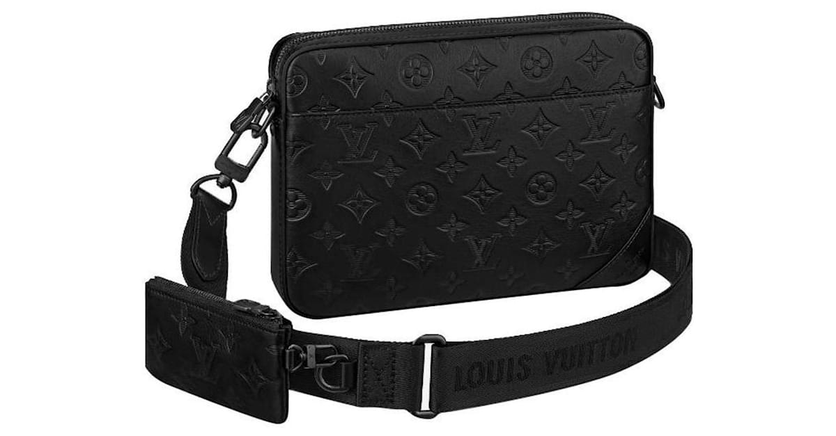 Louis Vuitton Duo Messenger Black in Leather with Black-tone - US