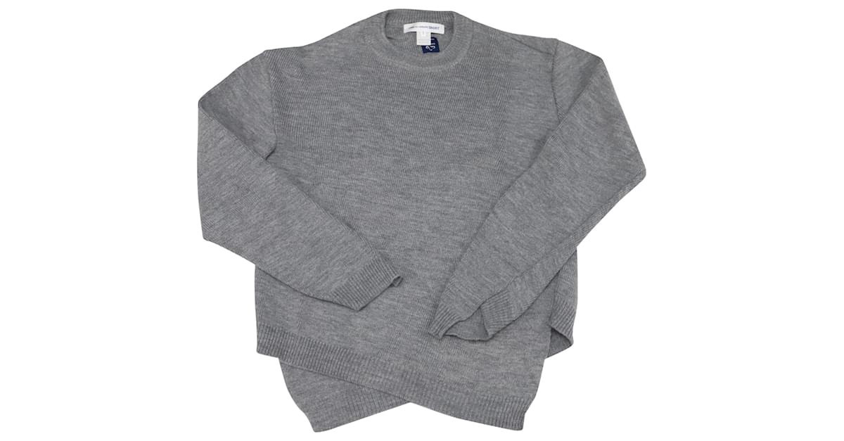 Comme Des Garcons Comme Des Garçons Asymmetric Lochaven Of Scotland Edition  Crew Neck Jumper in Grey Wool ref.523973 - Joli Closet