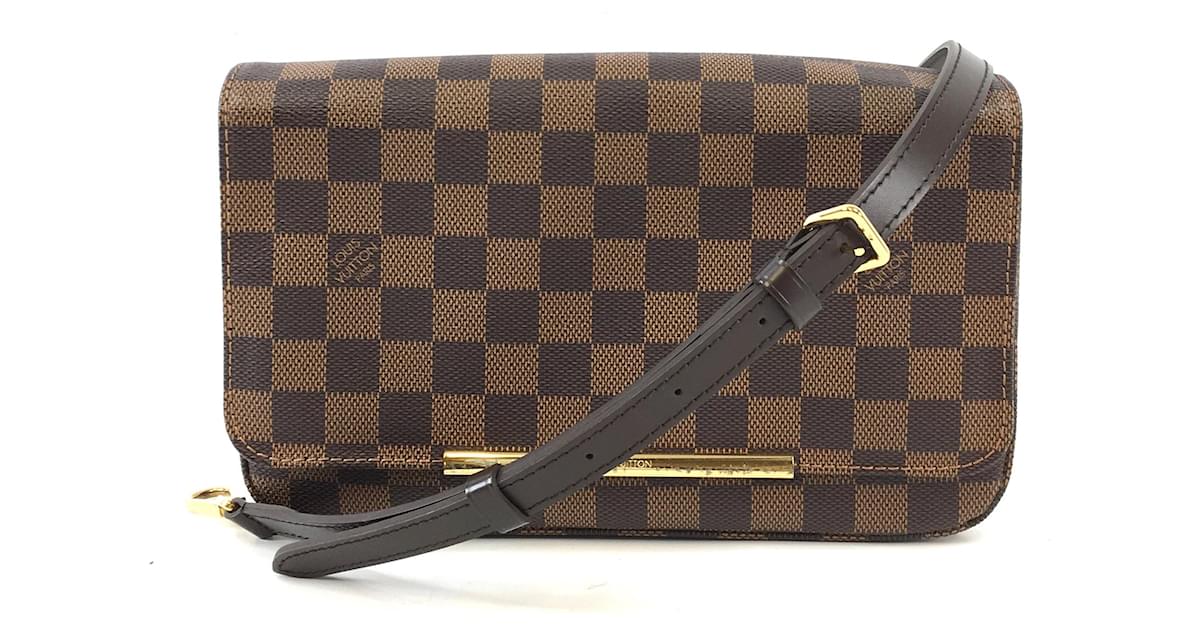 Brown Louis Vuitton Damier Ebene Hoxton PM Crossbody Bag