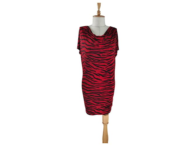 michael kors red and black dress Michael Kors Women's Size S Black & Red Floral Dress