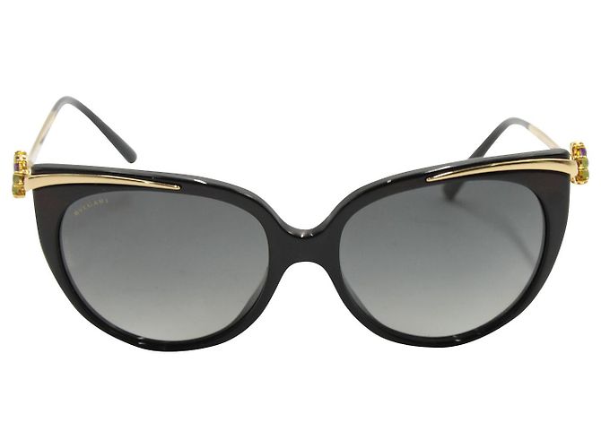 Bulgari Black Oversized Sunglasses with Sparkling Embellishments Calla Sunglasses 904351 | Bulgari main image 4