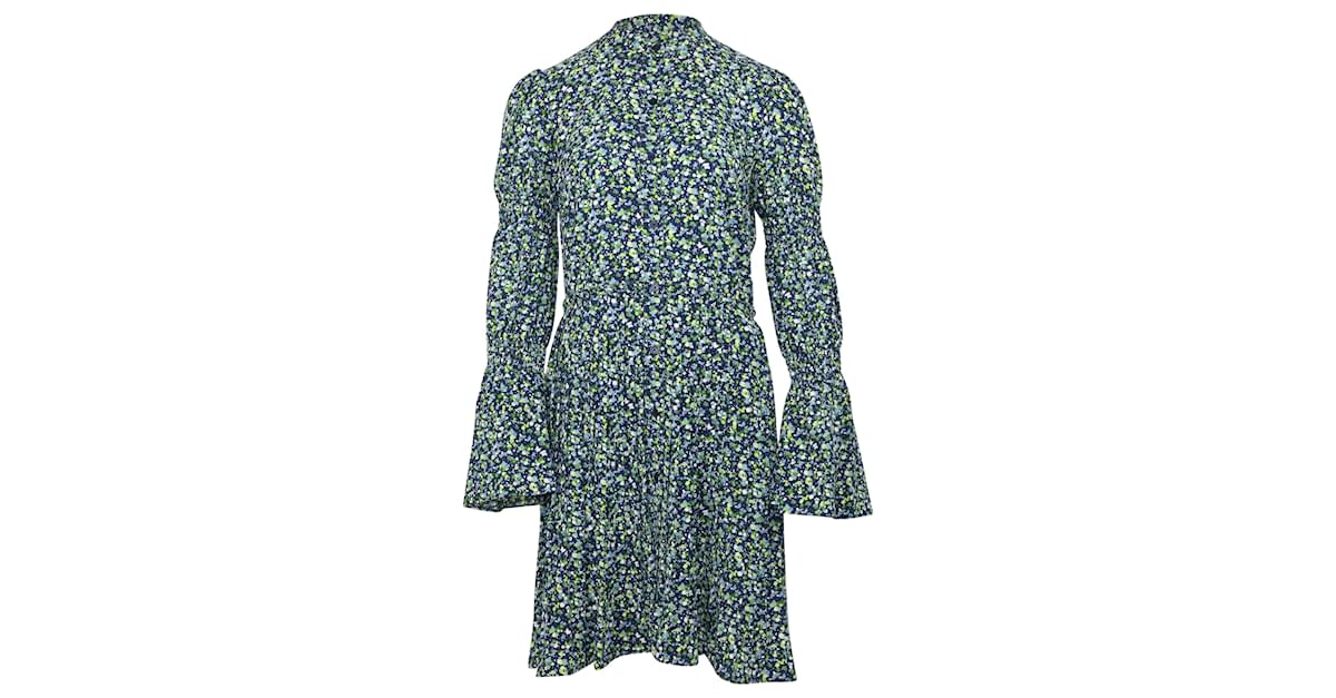 Michael Kors Robe mi longue a manches longues et imprime floral en polyester multicolore ref.529153 Joli Closet